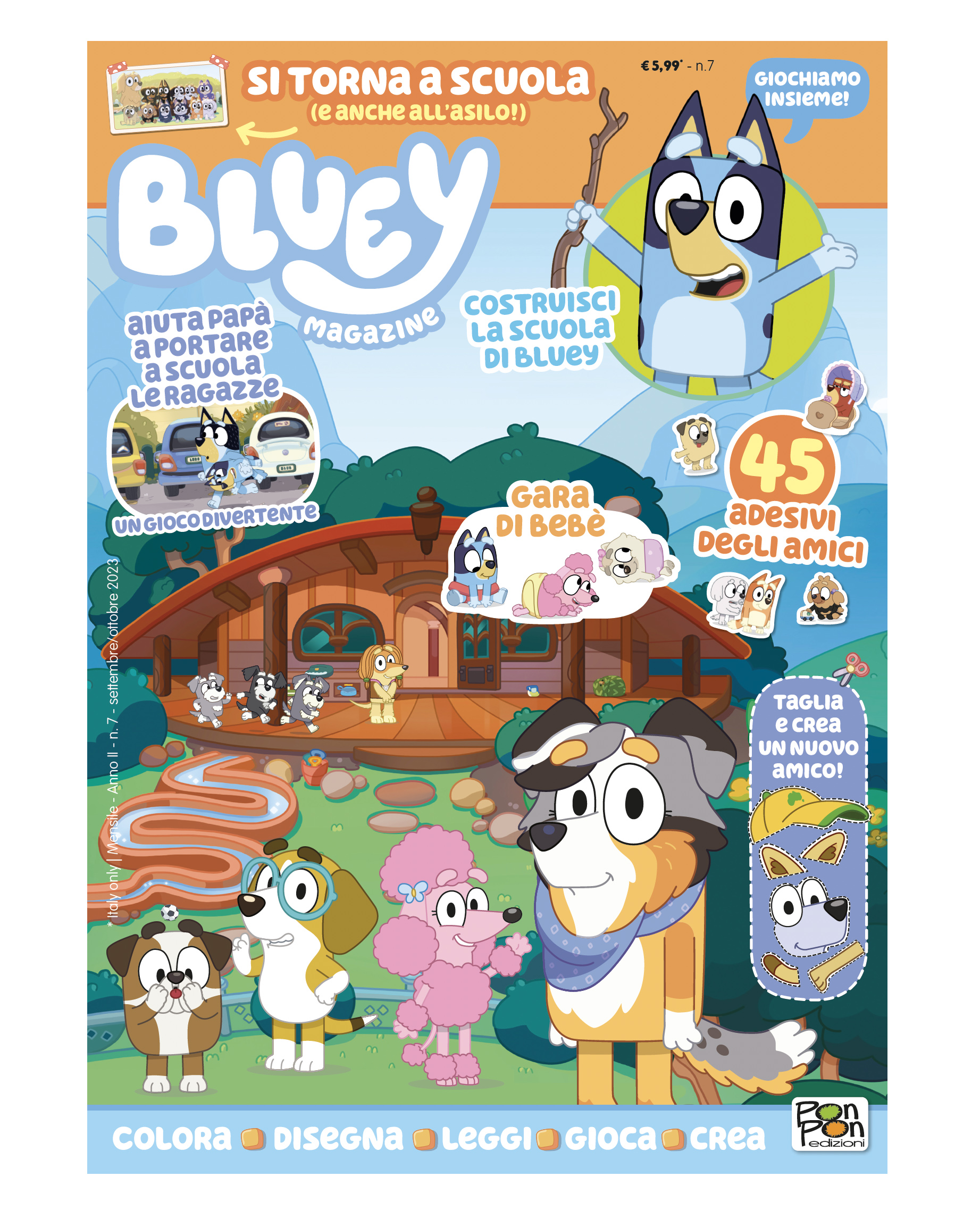 Bluey magazine n. 7 con pizza set