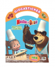 immagine di copertina del titolo Pasticci in cucina - Giocasticker - Masha&Orso