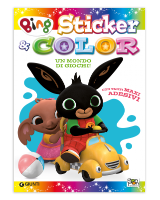immagine di copertina del titolo Sticker & Color Un mondo di giochi - Bing